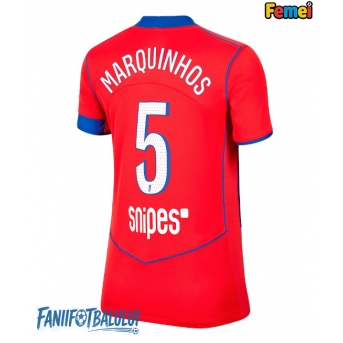 Paris Saint-Germain Marquinhos #5 Tricou Fotbal Replică 2025-26 Femei Treilea